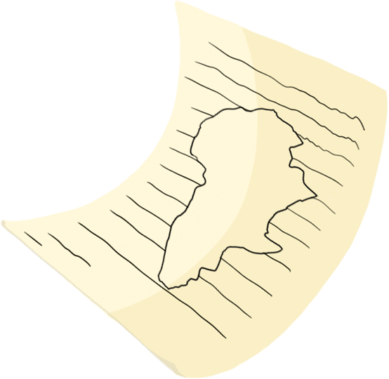 Håndskrevne breve med håndtegnede billeder glider ind over billedet.