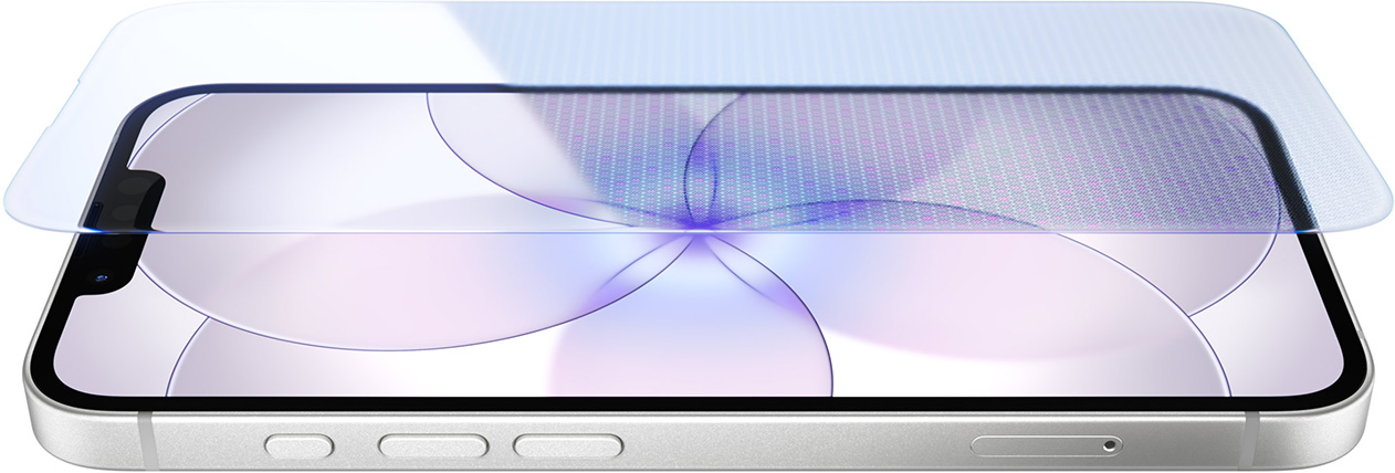 iPhone 17e, front exterior with Ceramic Shield 2, side exterior, white color, buttons: Action, volume