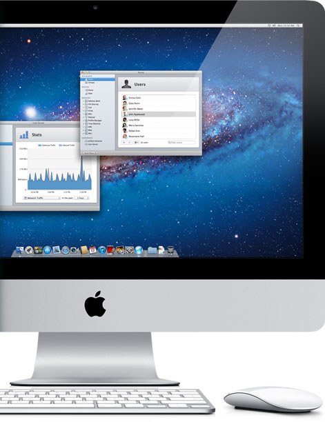 iMac 上的 Mac OS X Server