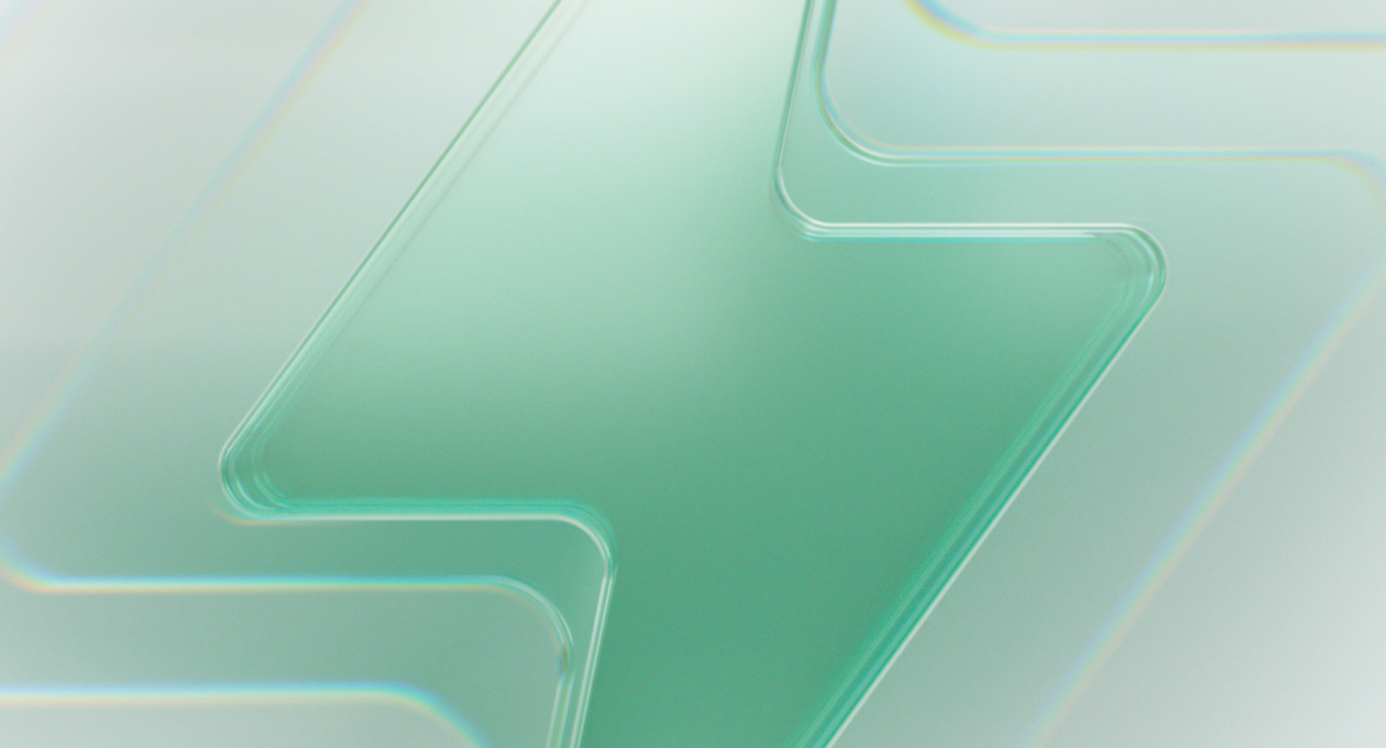 Lightening bolt, green background