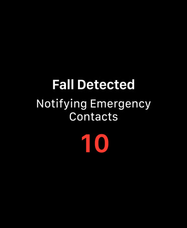 Fall Detection notification, notifying emergency contacts
