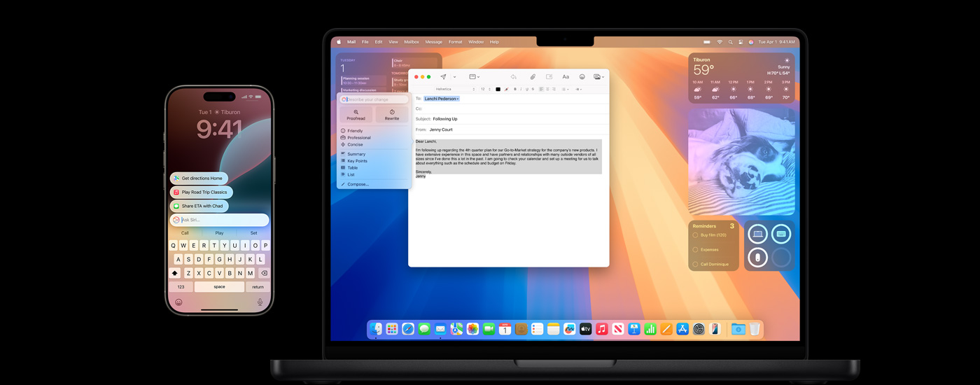 iPhonessa ja Macissa näkyy Apple Intelligence.