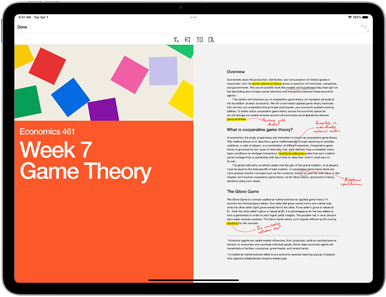 PDF Markup app shown on an iPad Air